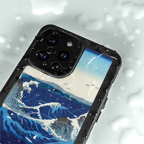 View of the Naruto whirlpools at Awa by Hiroshige iPhone 15 Pro Waterproof Case